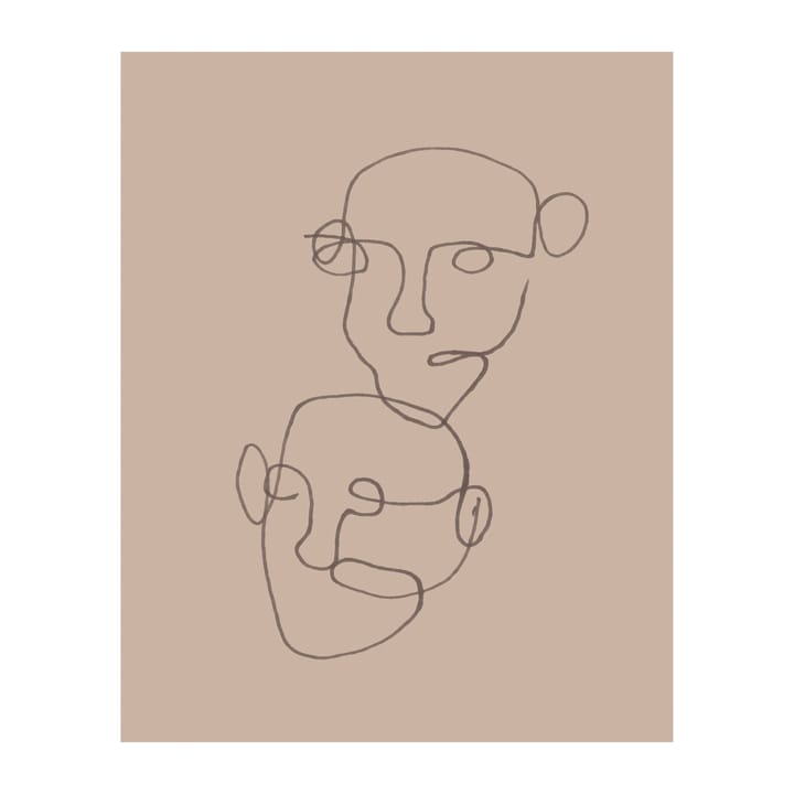 Figurative plakat beige, 40x50 cm Scandi Living