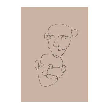 Figurative plakat beige - 50x70 cm - Scandi Living