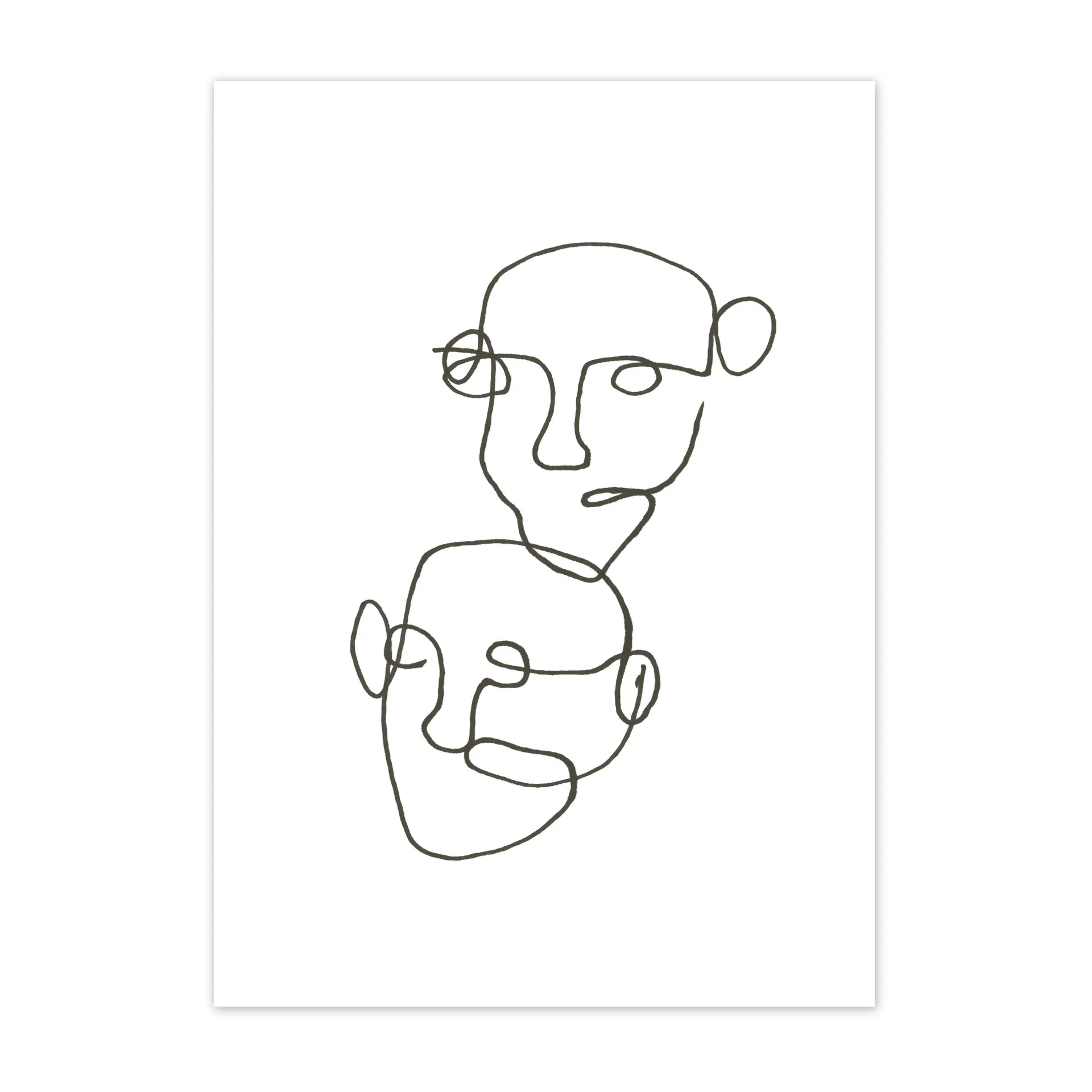 Figurative plakat sort, 30x40 cm Scandi Living