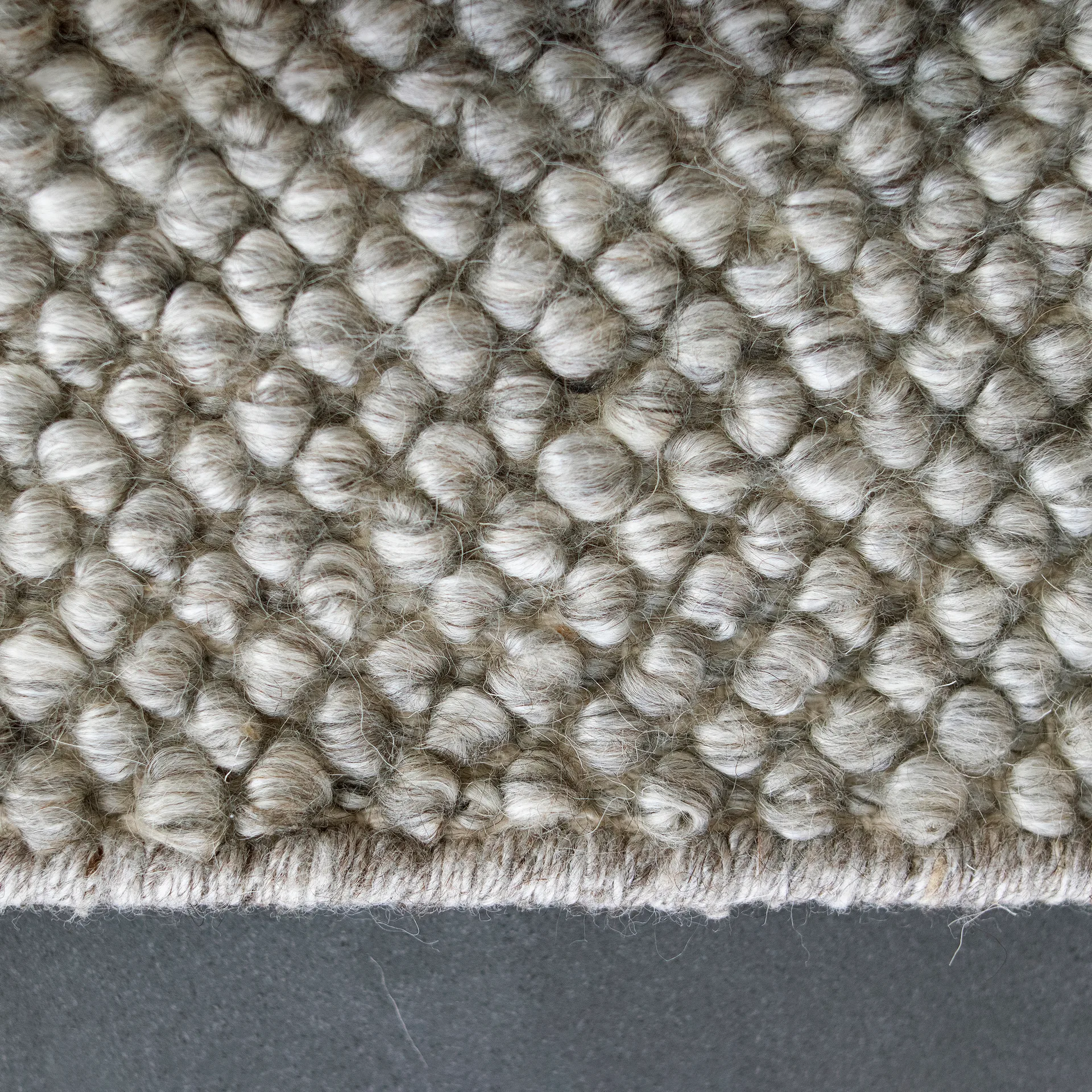 Flock uldtæppe naturgrå, 170x240 cm Scandi Living