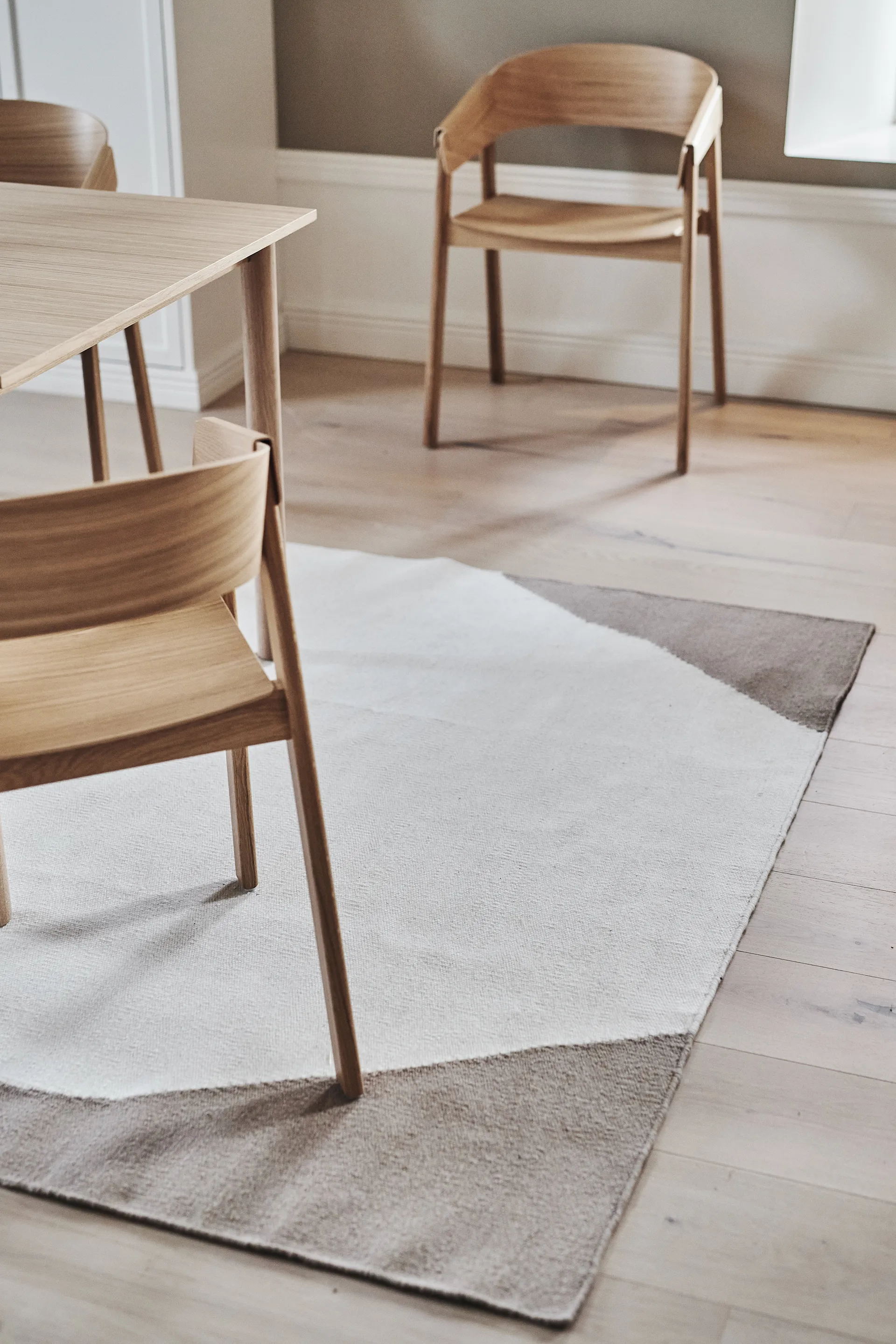 Flow kelimtæppe hvid/beige, 170x240 cm Scandi Living