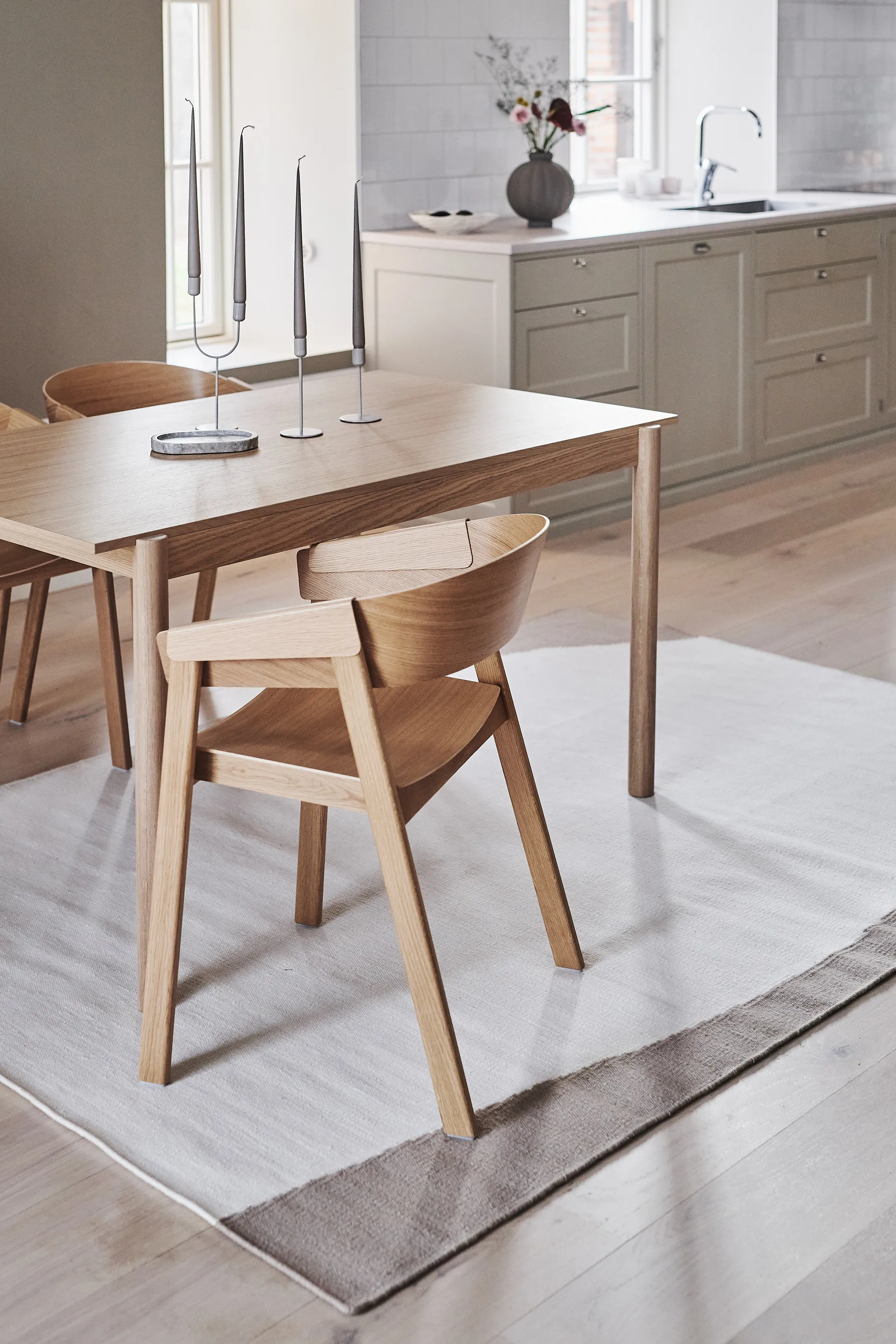 Flow kelimtæppe hvid/beige, 170x240 cm Scandi Living