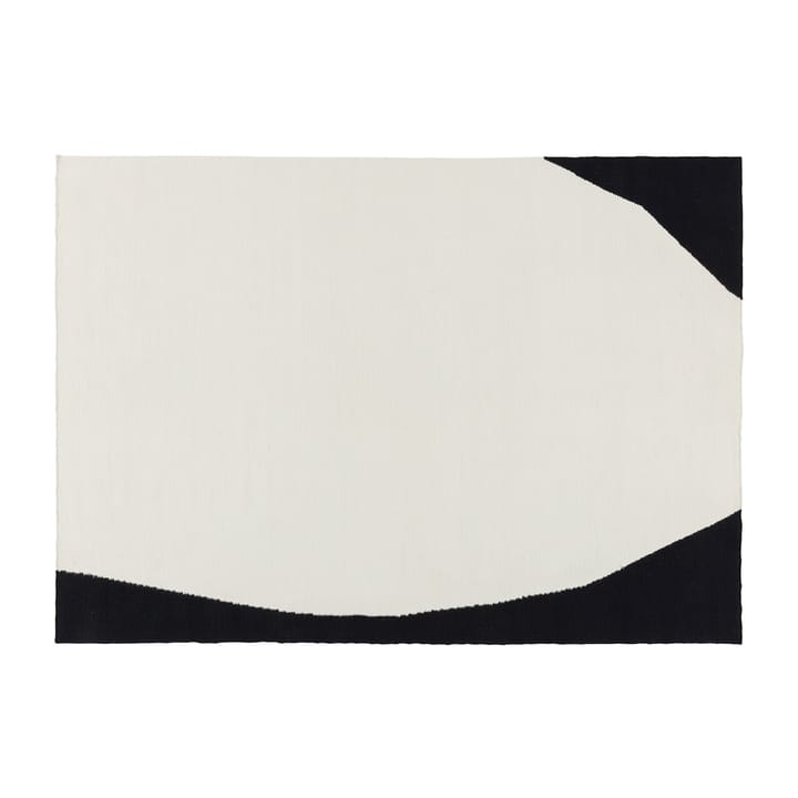 Flow kelimtæppe hvid/sort - 170x240 cm - Scandi Living