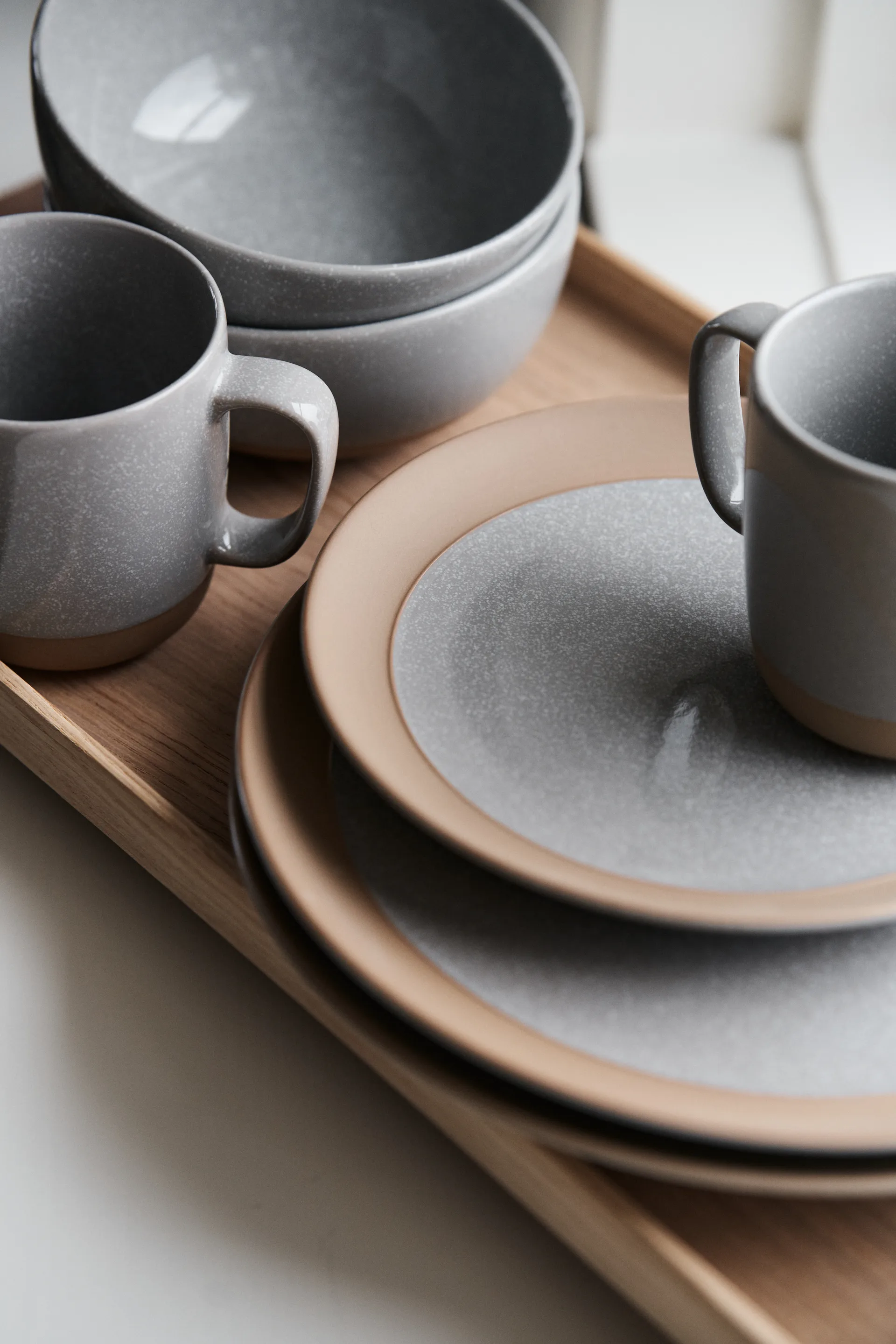 Fossil asiet Ø21 cm, Grå Scandi Living