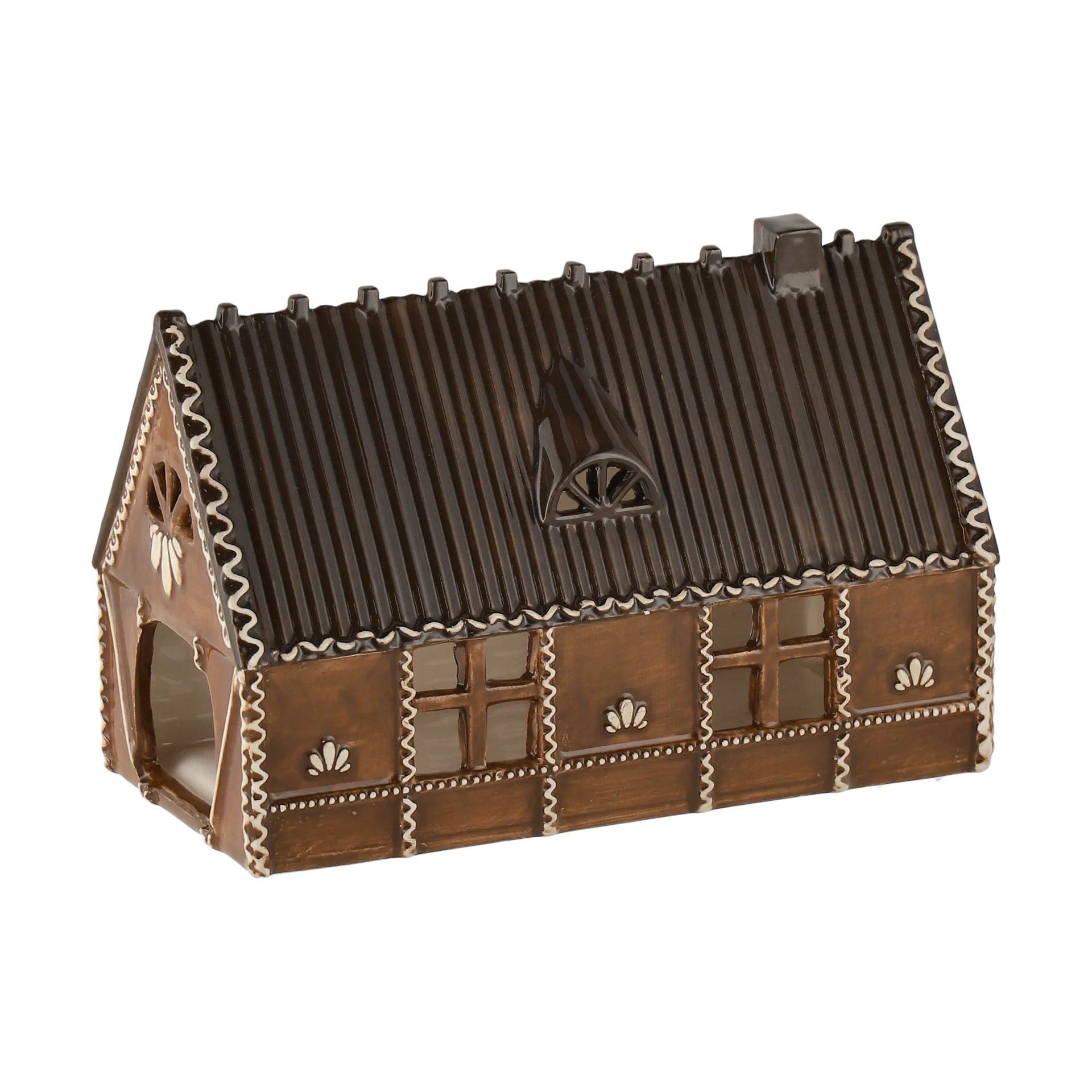 Ginger bread lys hus, 18 cm Scandi Living