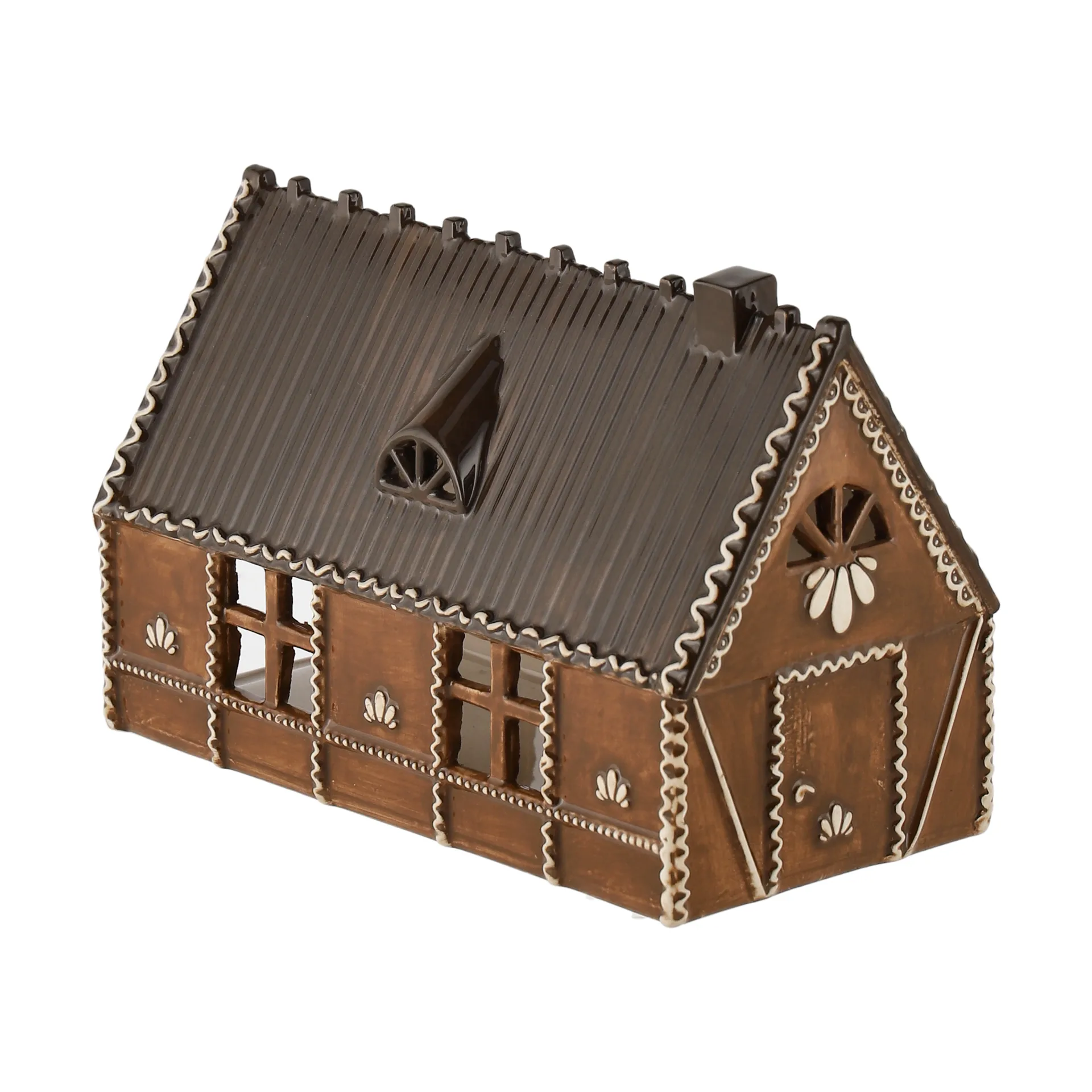 Ginger bread lys hus, 18 cm Scandi Living