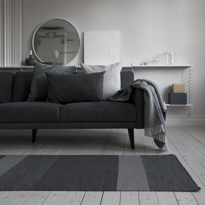 Granite uldtæppe mørkegrå, 80x240 cm Scandi Living