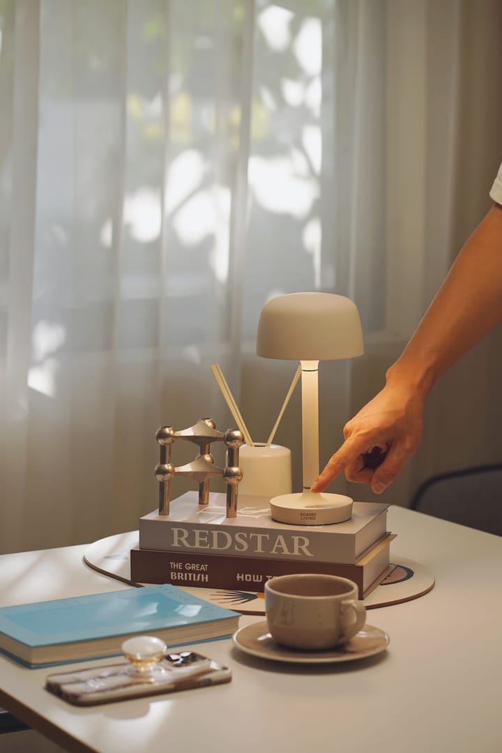 Halo portabel bordlampe 25,5 cm, Beige Scandi Living