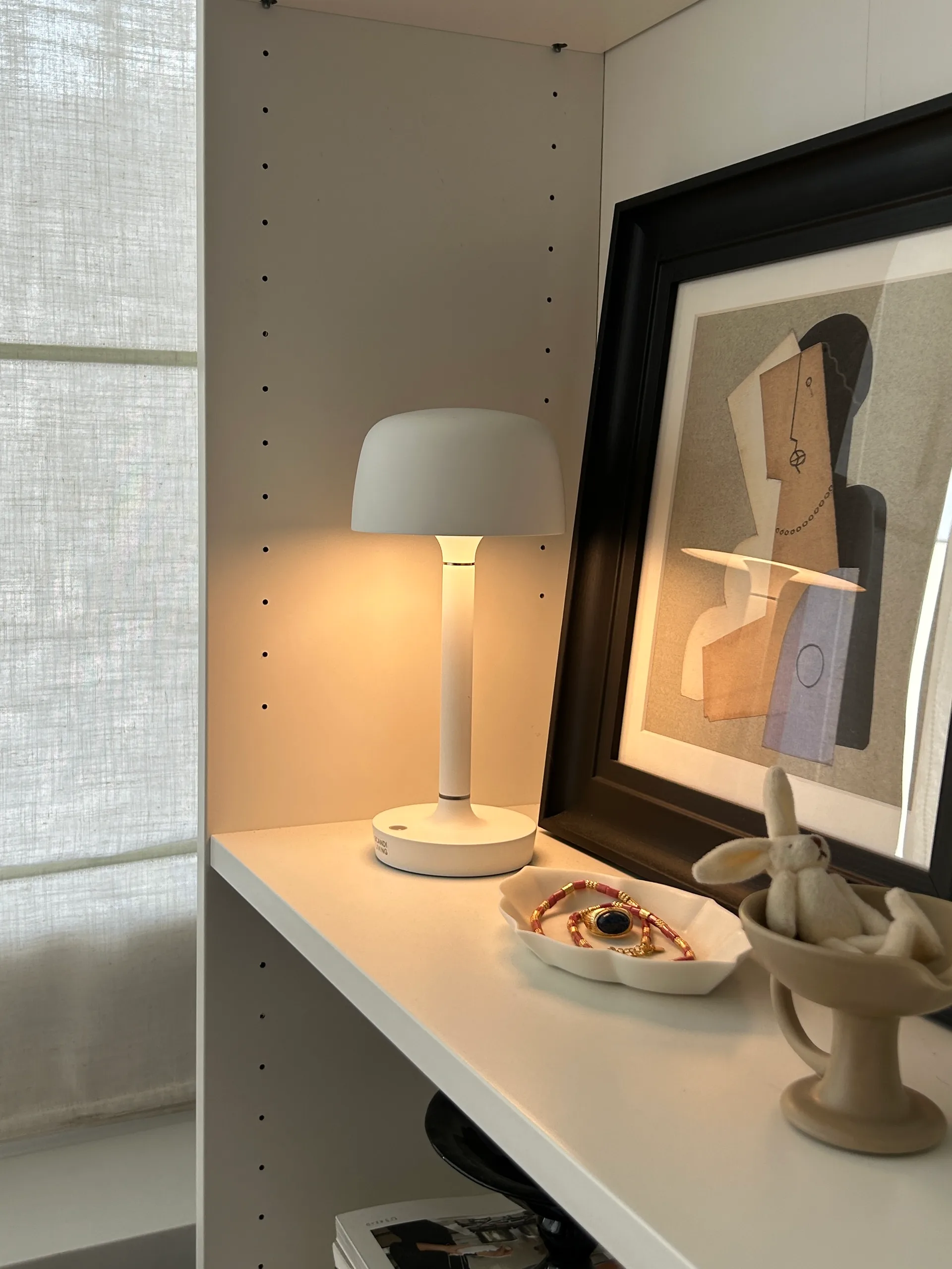 Halo portabel bordlampe 25,5 cm, White Scandi Living