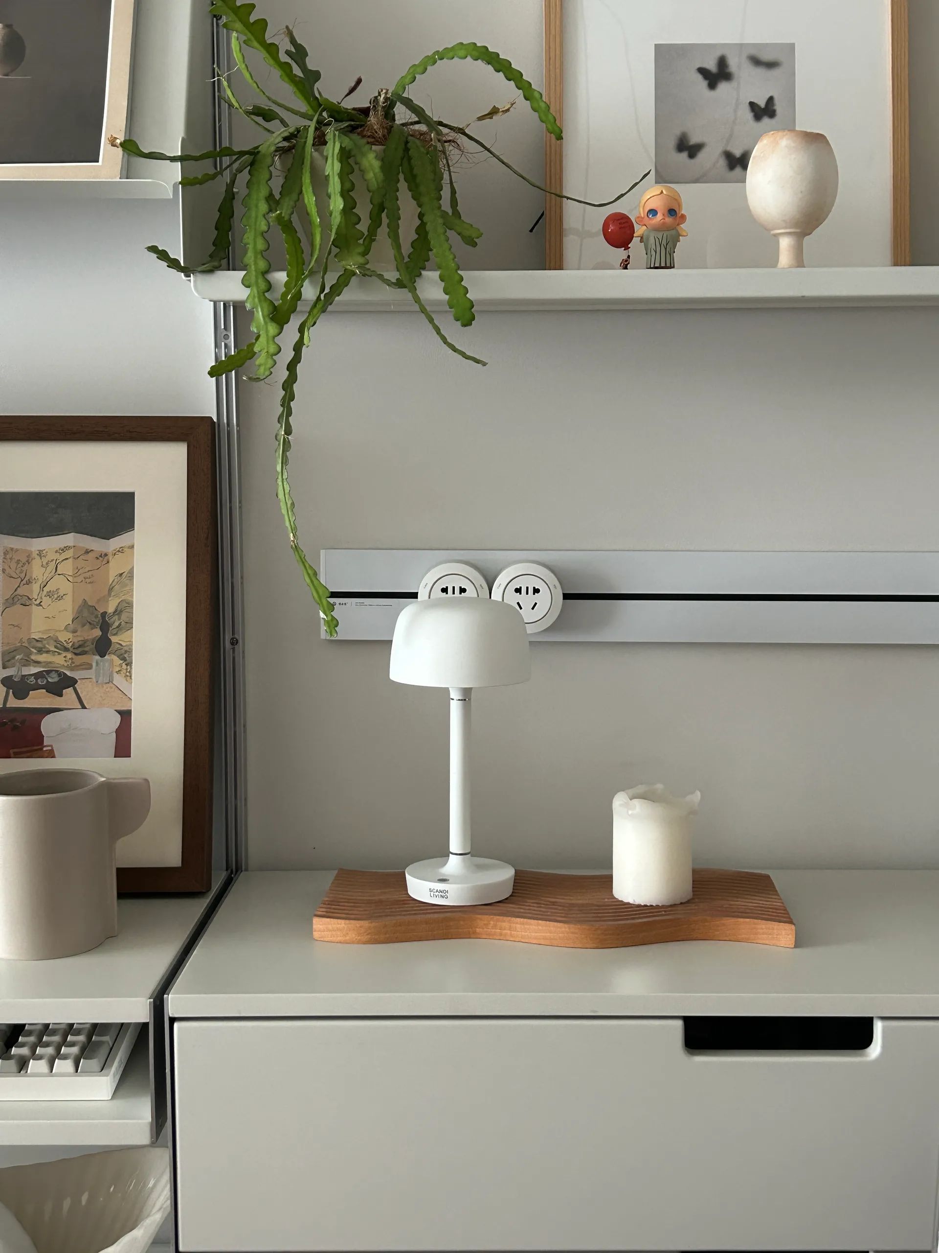 Halo portabel bordlampe 25,5 cm, White Scandi Living