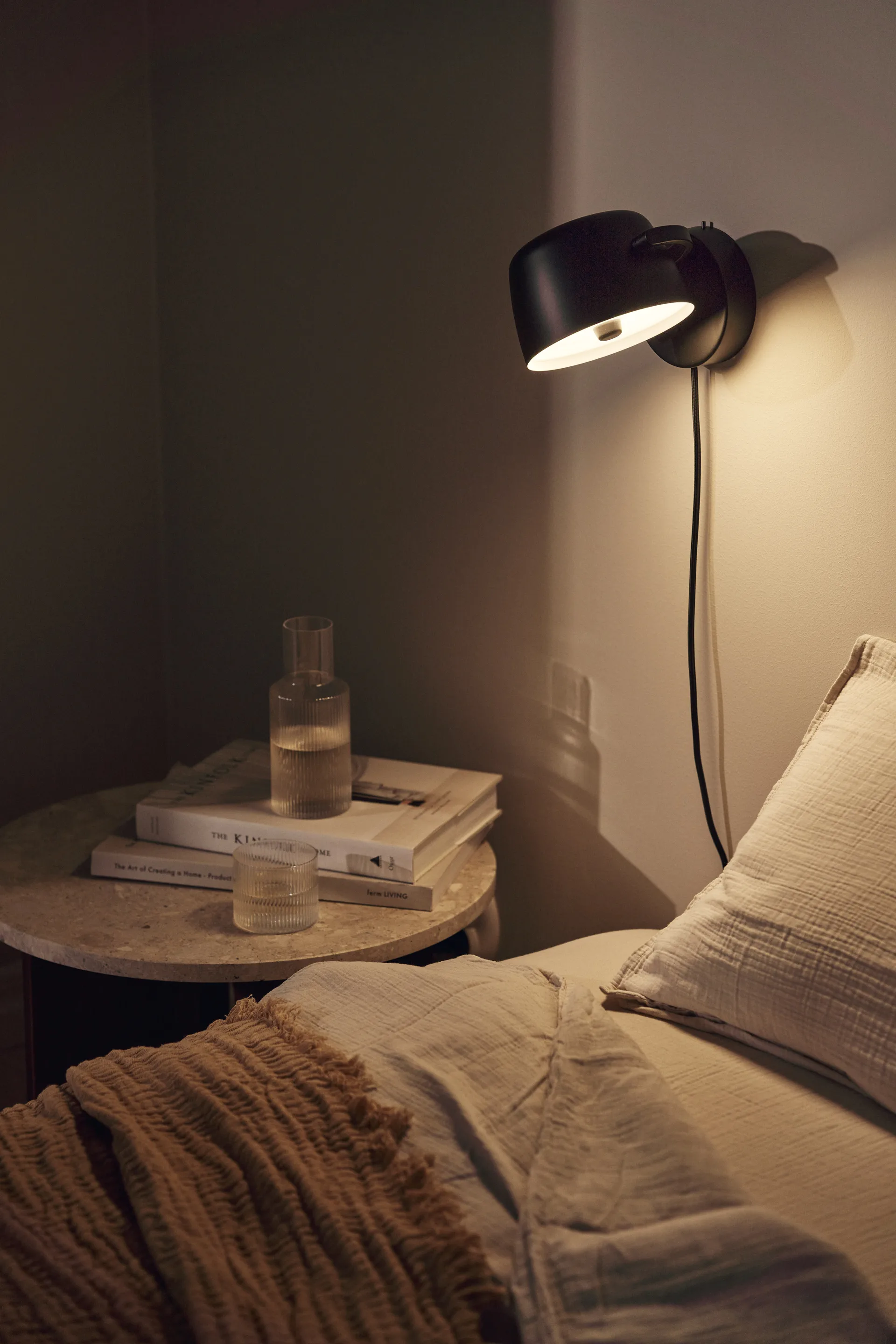 Halo væglampe Ø16 cm, Black Scandi Living