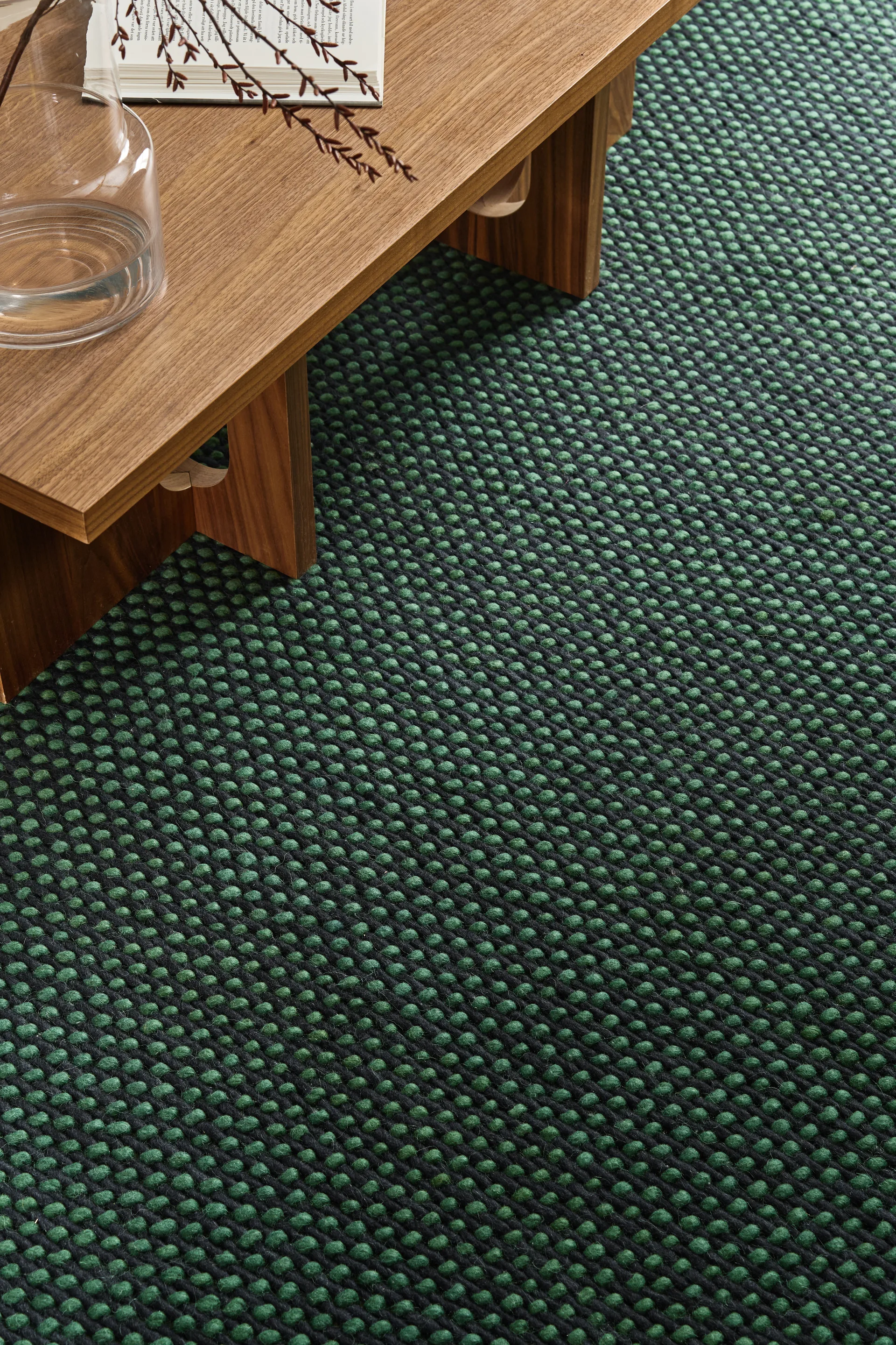 Hill uldmåtte, Blå-grøn, 200x300 cm Scandi Living