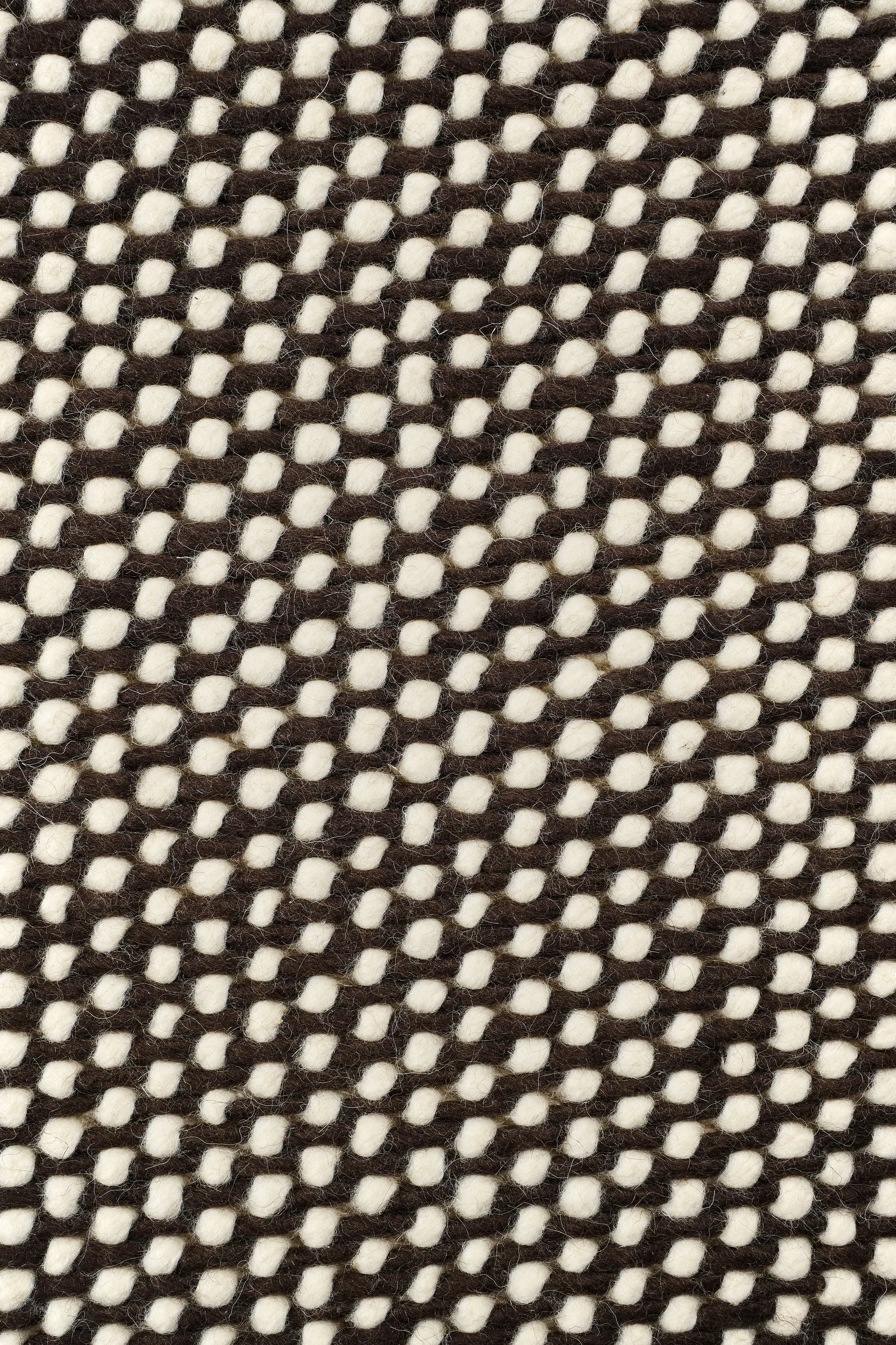 Hill uldtæppe hvid/brun, 170x240 cm Scandi Living