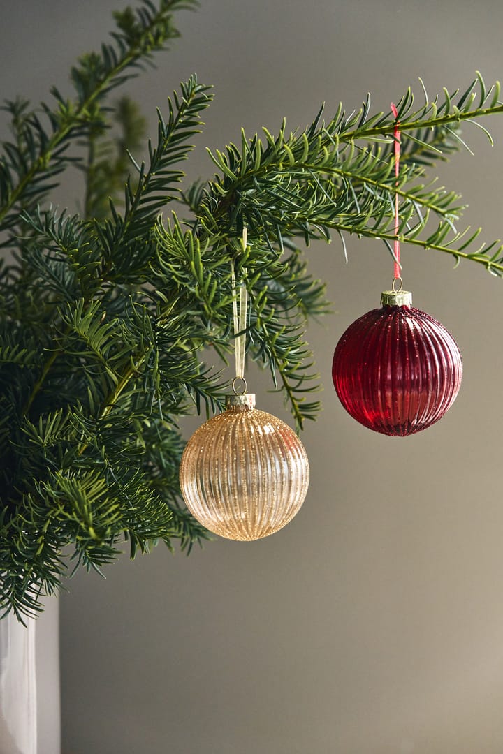 Holiday juletræskugler 6-pak, Red Scandi Living