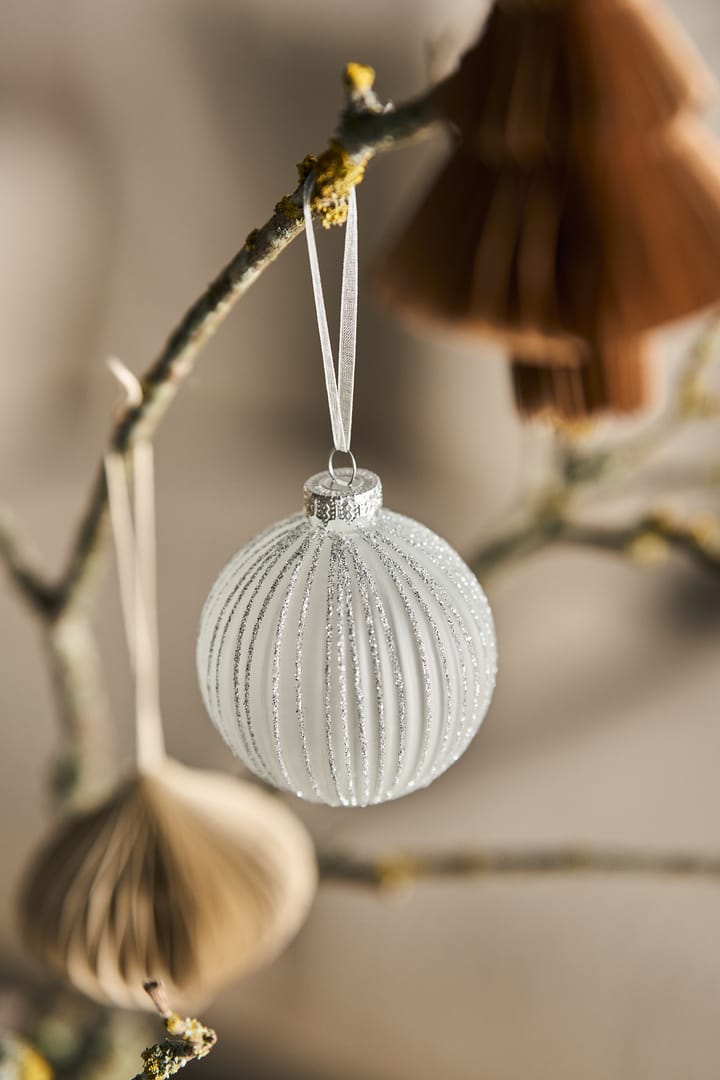 Holiday juletræskugler 6-pak, White Scandi Living