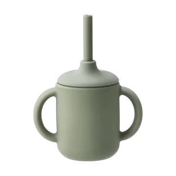 Idun krus med sugerør silikone 120 ml - Green - Scandi Living