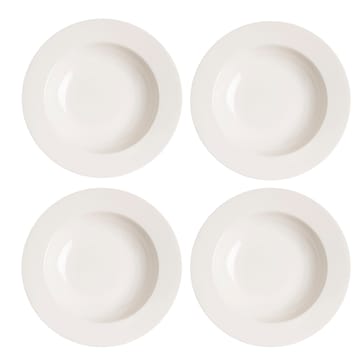 Kalk dyb tallerken 23 cm, 4 stk. - hvid - Scandi Living