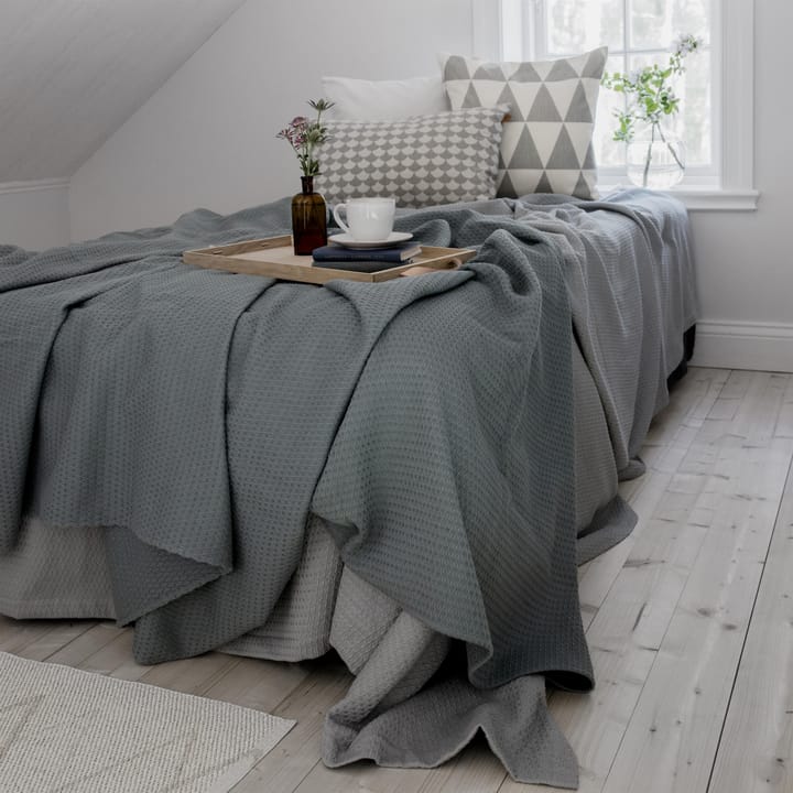 Kimono sengetæppe 260x260 cm, Dusty petrol Scandi Living