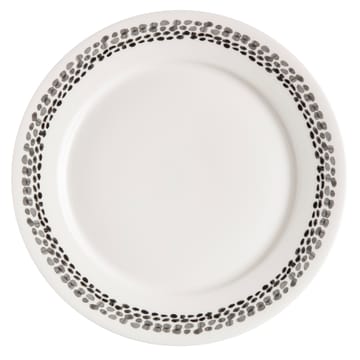 Klappersten tallerken 28 cm, 4 stk. - sort og hvid - Scandi Living