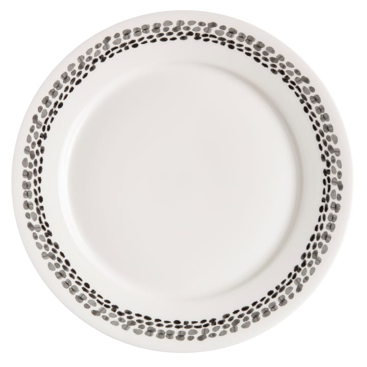 Klappersten tallerken 28 cm, 4 stk., sort og hvid Scandi Living