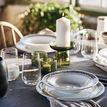 Klappersten tallerken 28 cm, 4 stk. - sort og hvid - Scandi Living