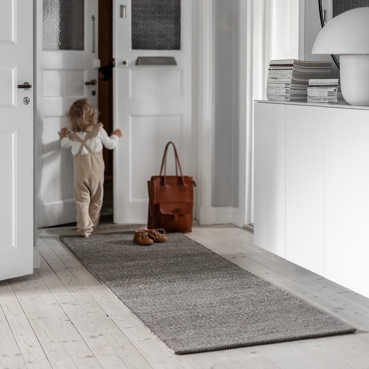 Lea uldtæppe naturgrå, 80x240 cm Scandi Living
