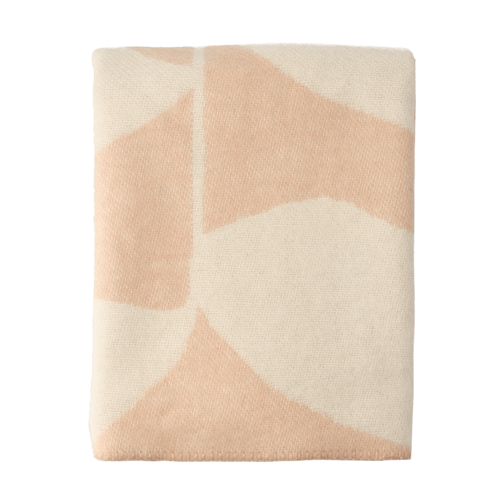 Leaf uldplaid 130x180 cm - Peach - Scandi Living
