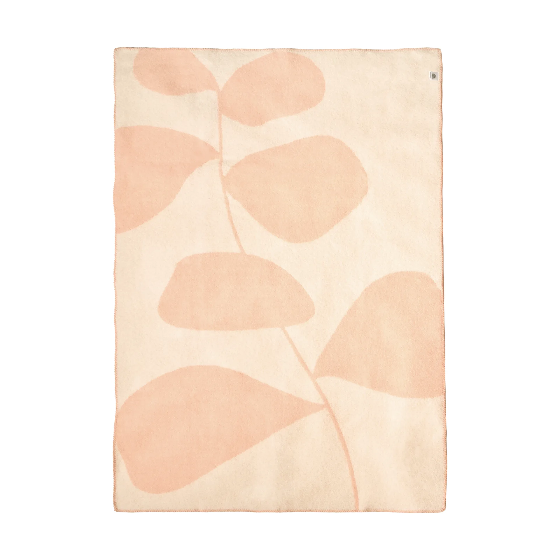 Leaf uldplaid 130x180 cm, Peach Scandi Living