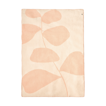 Leaf uldplaid 130x180 cm - Peach - Scandi Living