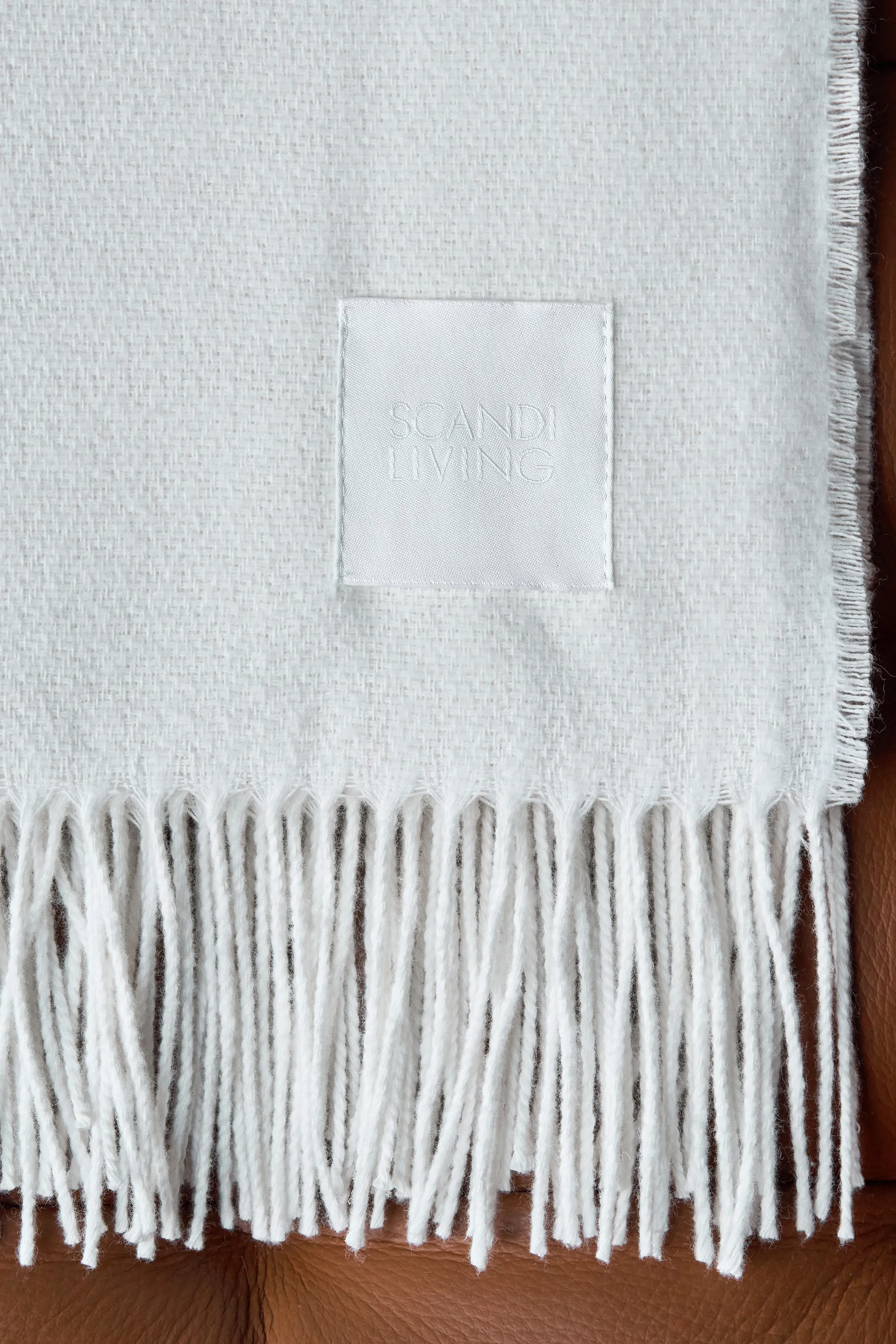 Loom bomuldsplaid 125x170 cm, Birch Scandi Living