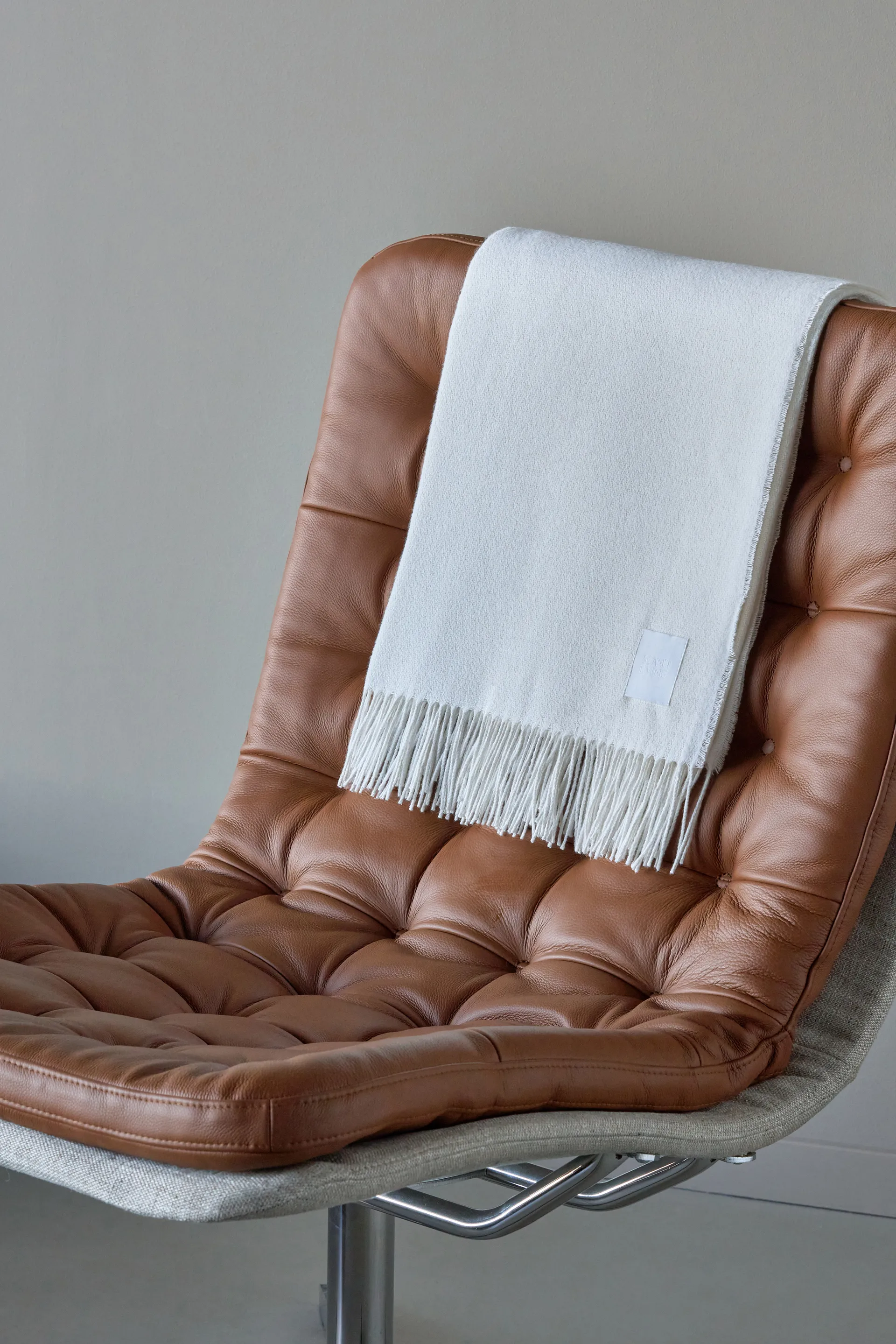 Loom bomuldsplaid 125x170 cm, Birch Scandi Living