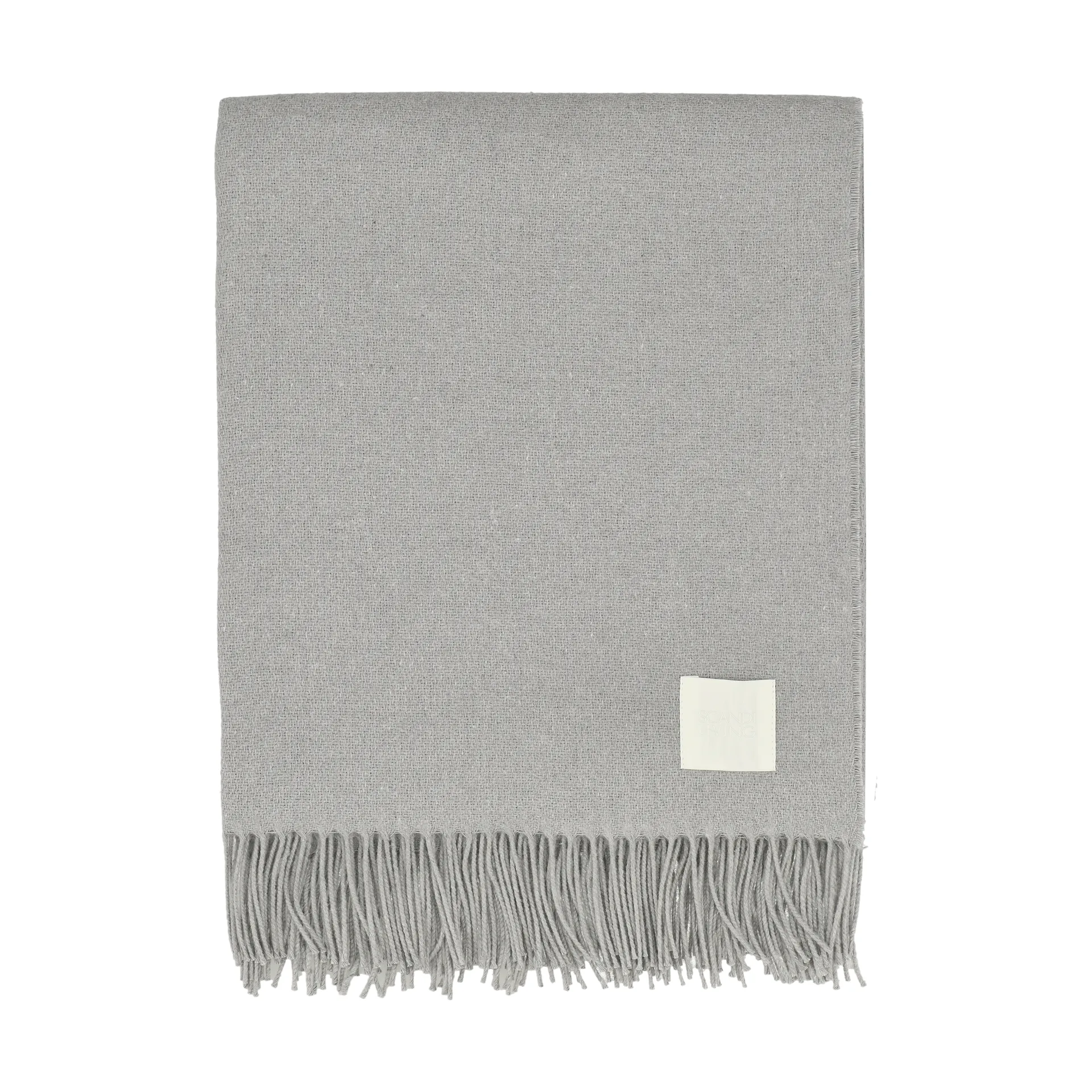 Loom bomuldsplaid 125x170 cm, Fog Scandi Living