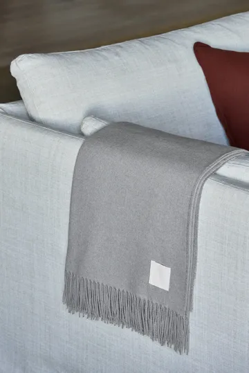 Loom bomuldsplaid 125x170 cm - Fog - Scandi Living