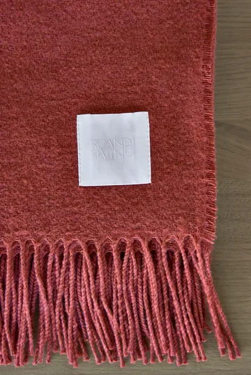 Loom bomuldsplaid 125x170 cm - Rust - Scandi Living