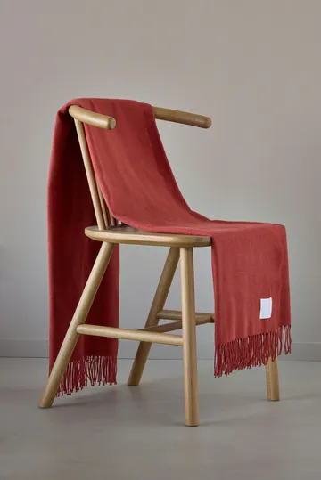 Loom bomuldsplaid 125x170 cm - Rust - Scandi Living