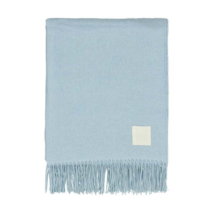 Loom bomuldsplaid 125x170 cm - Sky blue - Scandi Living