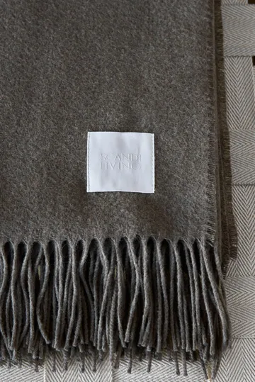 Loom bomuldsplaid 125x170 cm - Taupe - Scandi Living