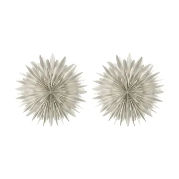 Luna adventsstjerne Ø80 cm 2-pak - Hvid med prikker - Scandi Living