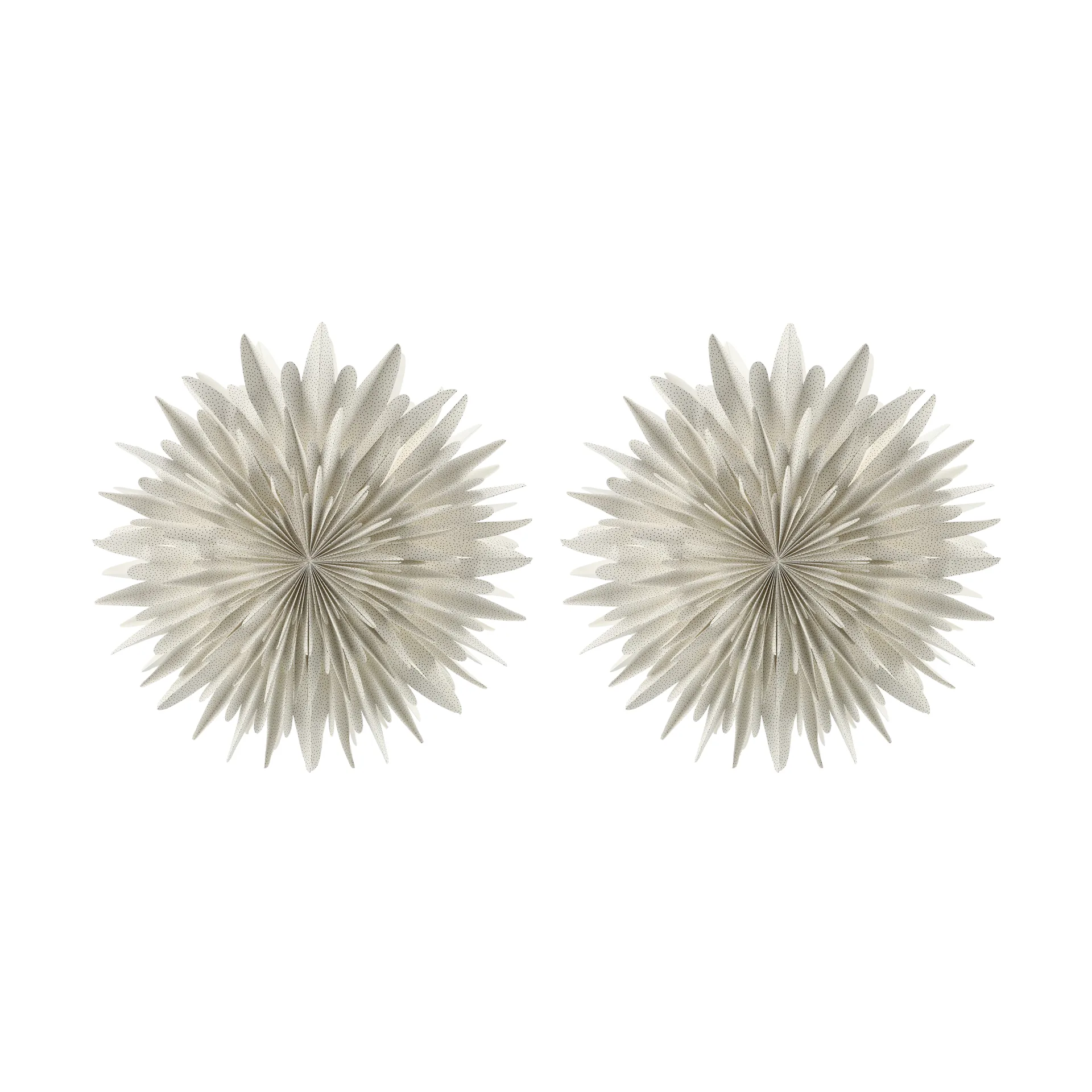 Luna adventsstjerne Ø80 cm 2-pak - Hvid med prikker Scandi Living