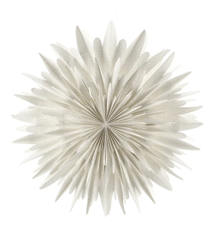 Luna adventsstjerne hvid med prikker - 60 cm - Scandi Living