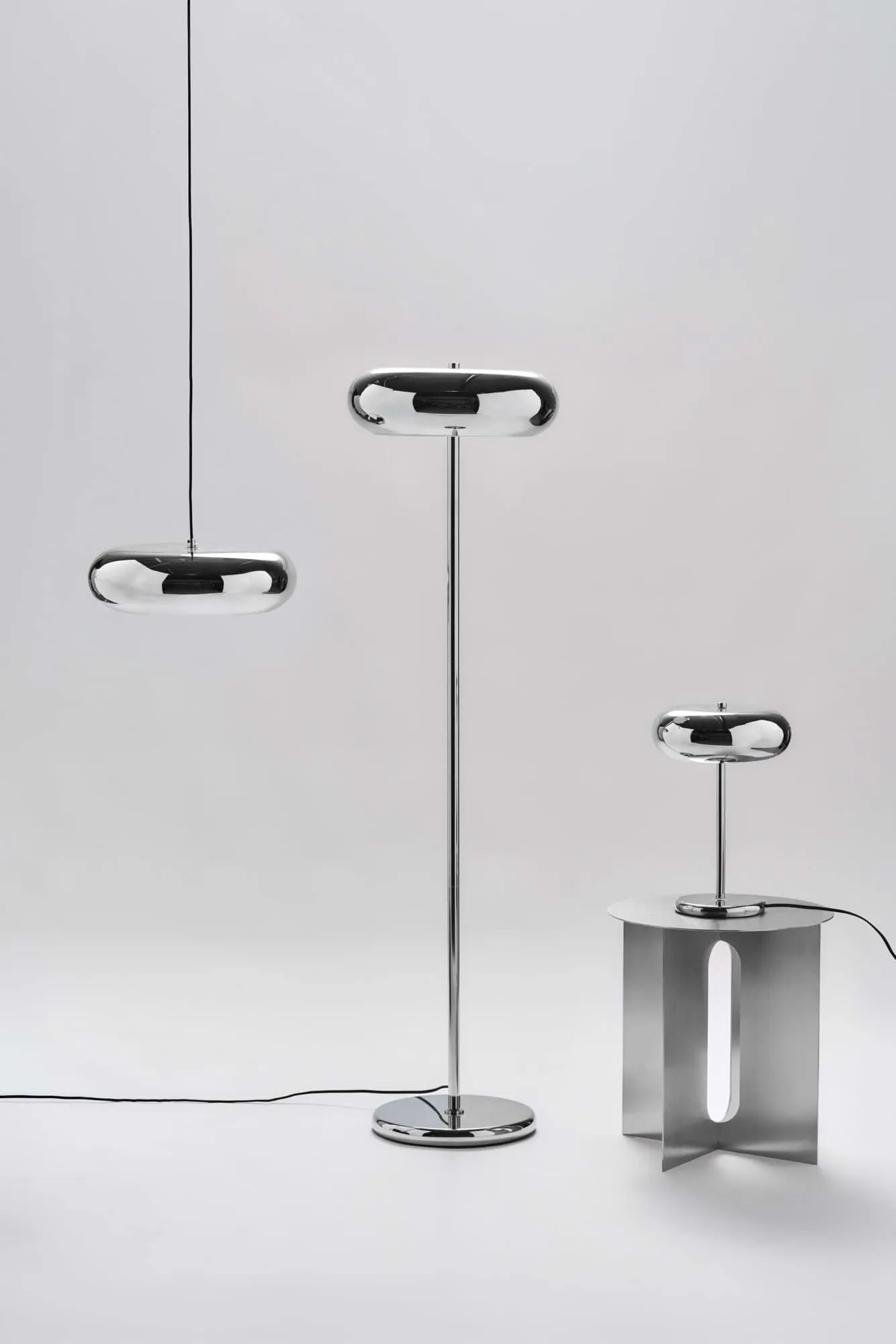 Mono bordlampe, Krom, 38 cm Scandi Living