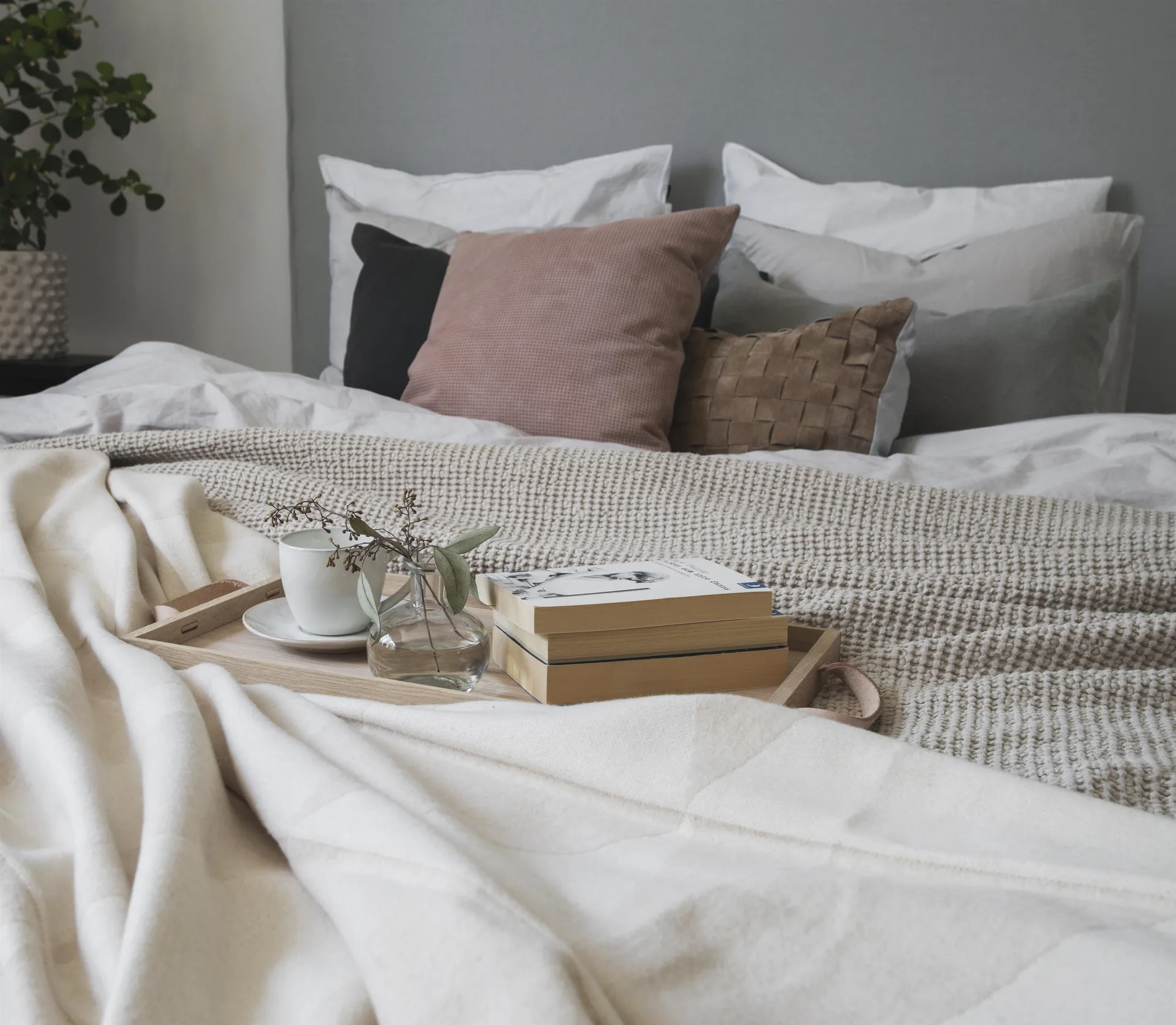 Moss sengetæppe 160x260 cm, Beige Scandi Living