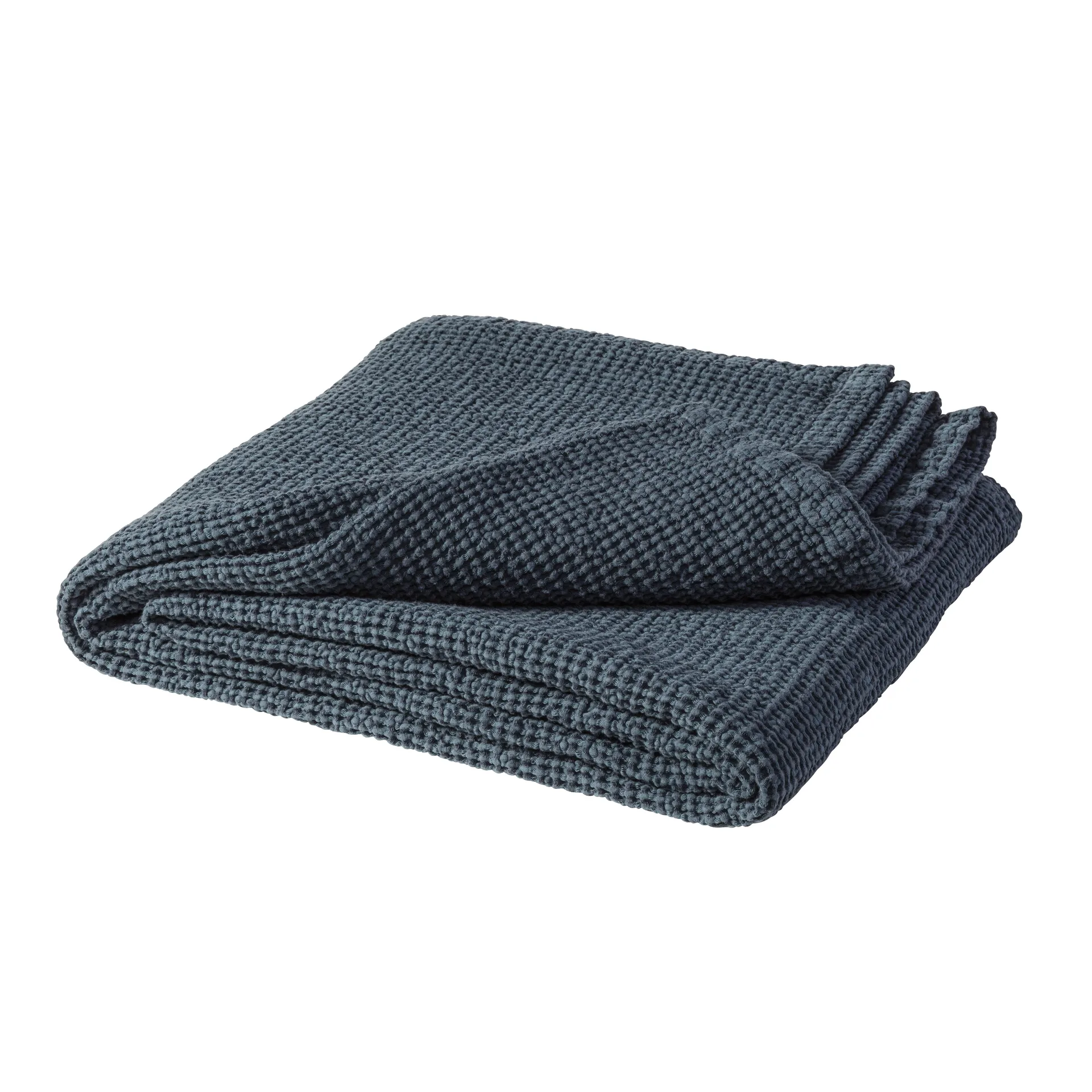 Moss sengetæppe 260x260 cm, Storm blue (blå) Scandi Living