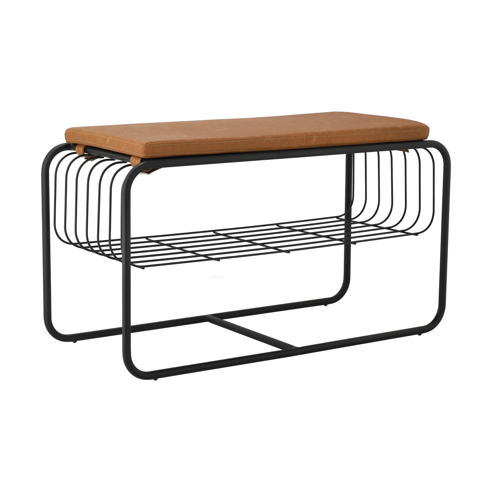 Nod bænk/skohylde 80x36c42 cm, Black Scandi Living