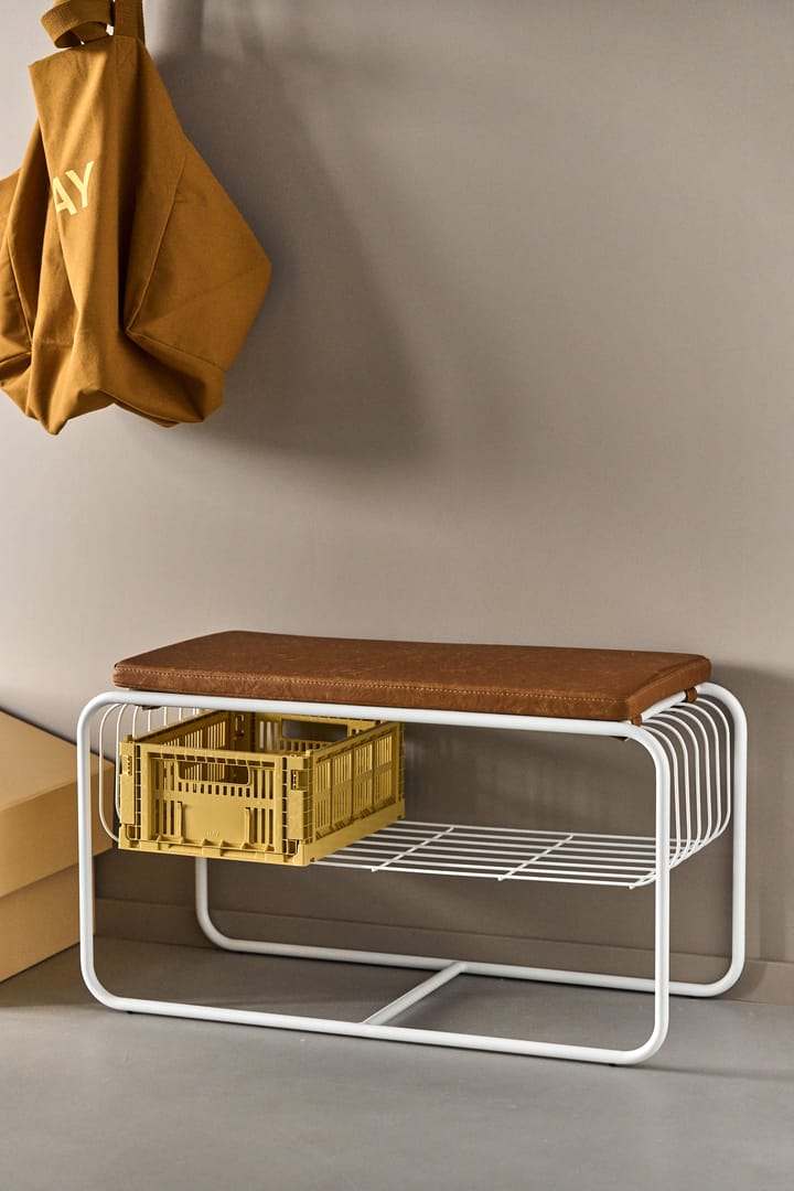 Nod bænk/skohylde 80x36c42 cm, White Scandi Living