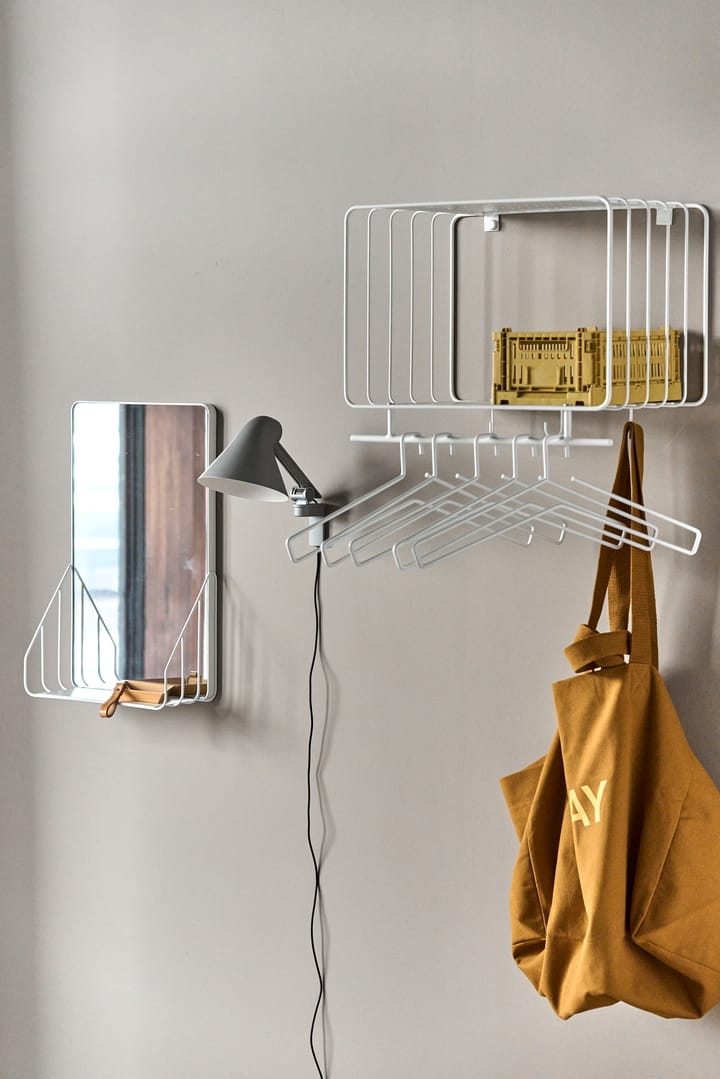 Nod spejl med hylde 30x50 cm, White Scandi Living