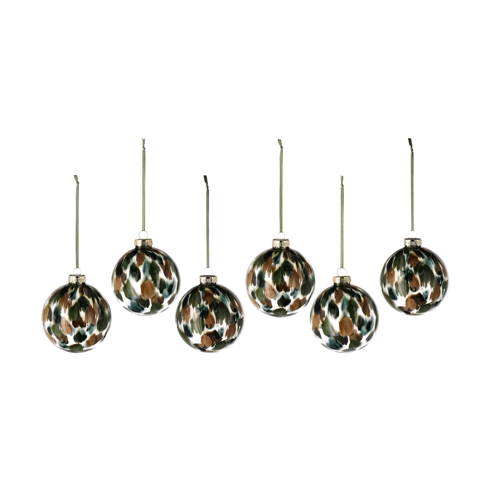 Overcast julekugle Ø8 cm 6-pak, Grøn Scandi Living