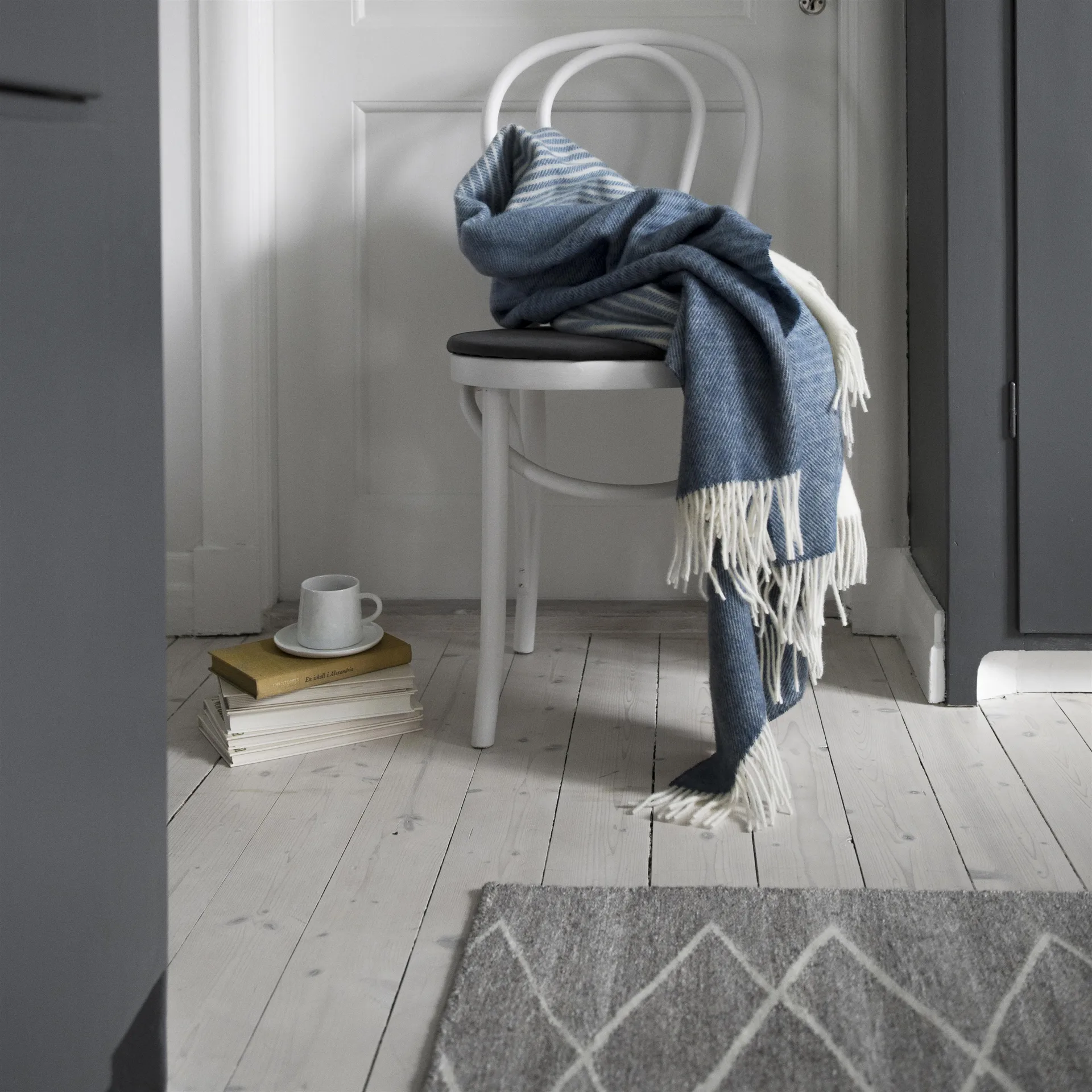 Peak uldtæppe cream, 80x240 cm Scandi Living