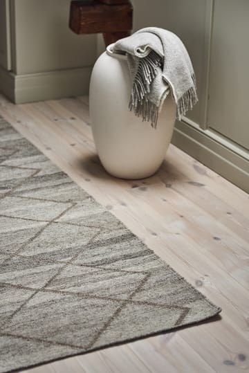Peak Uldtæpper naturgrå - 80x240 cm - Scandi Living