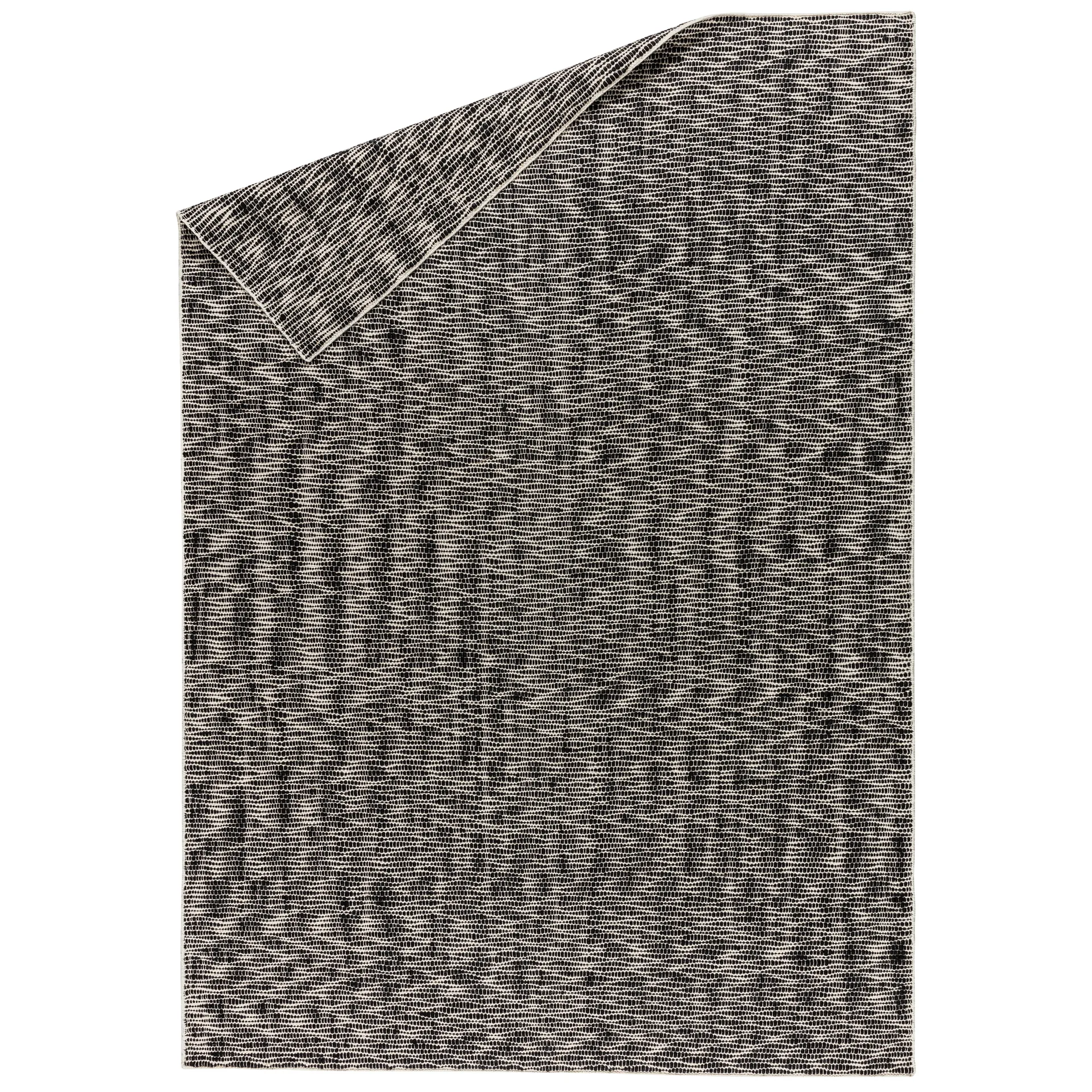 Pebble uldtæppe sort, 200x300 cm Scandi Living